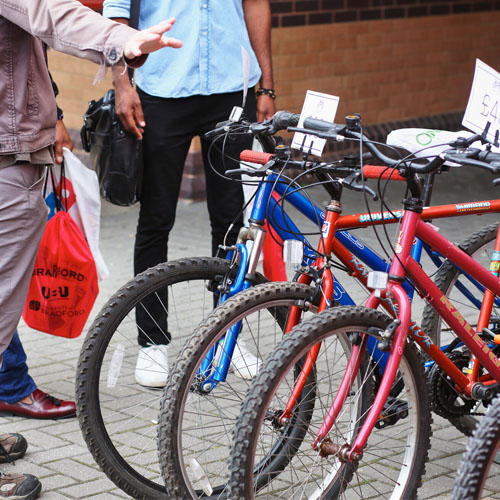 Bikes on campus.