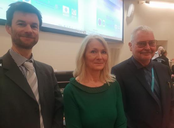 Alan Weekes, Shirley Congdon and Robert Strachan