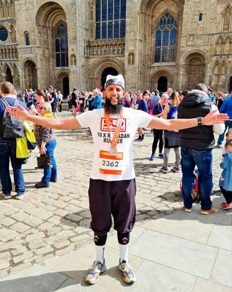 Finishing 10k Ramadan Run in Lincoln