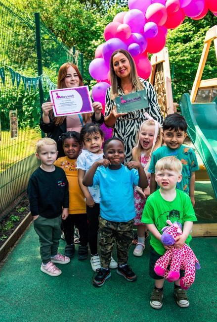 Staff and pupils from University of Bradford Nursery