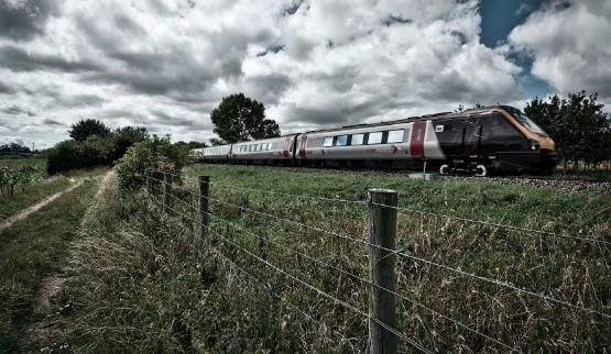 Train in countryside