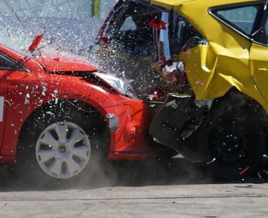 A car crash close up