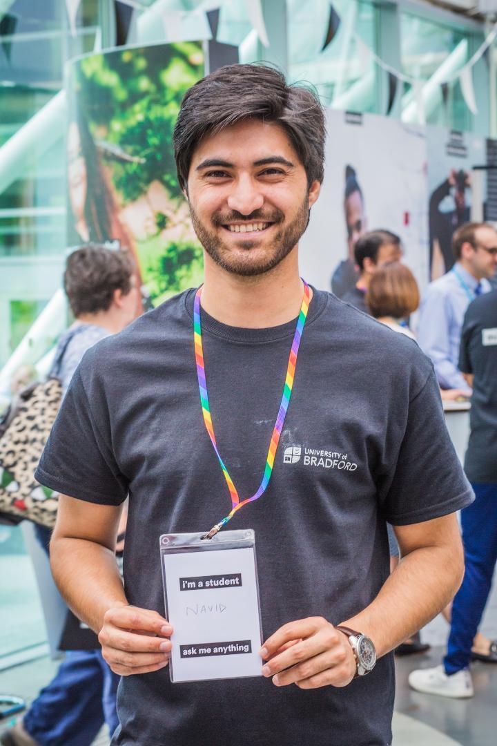 A Student Ambassador at an Open Day