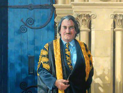 Painting of Sir John Harvey-Jones, former Chancellor of the University of Bradford