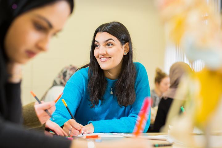 A female occupational therapy student.